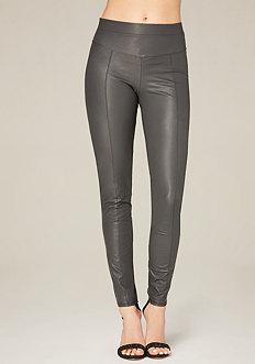 Bebe Coated V-yoke Leggings