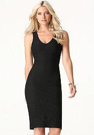 Bebe Matelasse Midi Dress