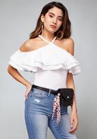 Bebe Sharon Swiss Dot Top