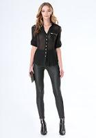Bebe Fiorella Zip Pocket Shirt