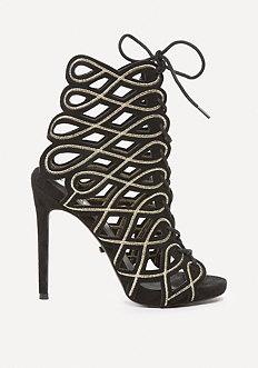 Bebe Kimmie Swirl Cage Booties