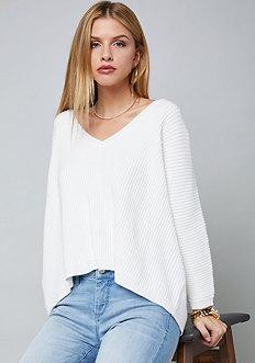 Bebe Ribbed Open Back Top