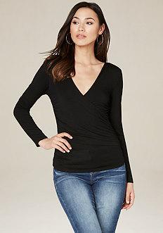 Bebe Maddy Ring Ruched Top