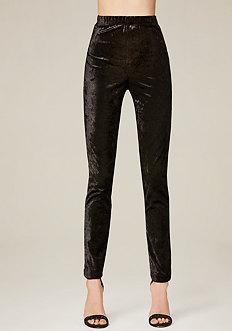Bebe Crushed Velvet Leggings
