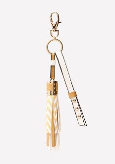 Bebe Metallic Tassel Bag Charm