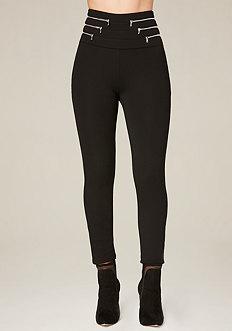 Bebe Wrapping Zips Leggings