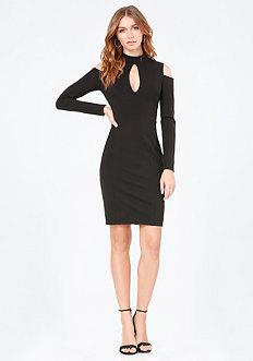 Bebe Keyhole & Mock Neck Dress