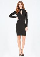 Bebe Keyhole & Mock Neck Dress