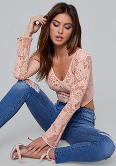 Bebe V-neck Crop Top