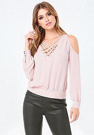 Bebe Alesandra Shoulder Blouse