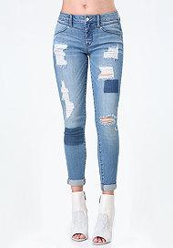 Bebe Destroyed Girlfriend Jeans