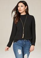 Bebe Serina Buckle Top