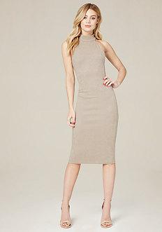 Bebe Woven Strap Midi Dress