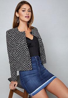 Bebe Noemi Polka Dot Jacket