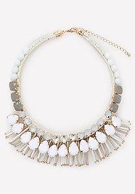 Bebe Bead & Crystal Necklace