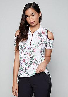 Bebe Margot Knit Polo Top