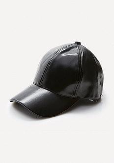 Bebe Faux Leather Cap