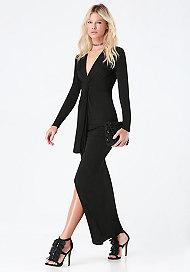 Bebe Slinky Twist Front Gown