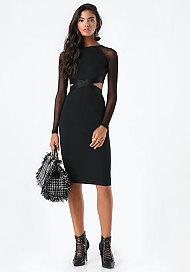 Bebe Petite Melanie Cutout Dress