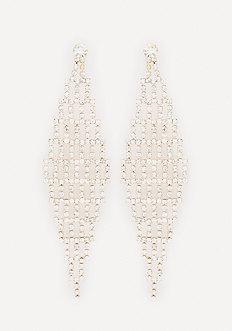 Bebe Crystal Kite Earrings