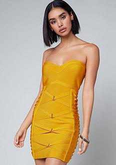 Bebe Strapless Bandage Dress
