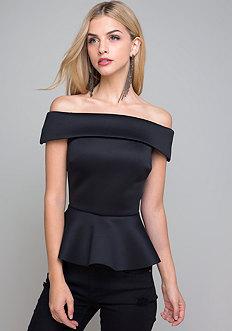 Bebe Scuba Off Shoulder Top