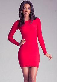 Bebe Raglan Sleeve Bodycon Dress