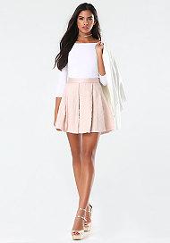 Bebe Metallic Jacquard Skirt