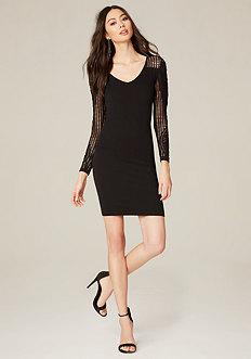 Bebe Lidia Textured Rib Dress