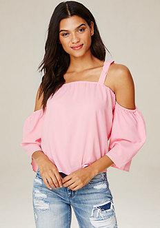 Bebe Bella Tie Shoulder Top