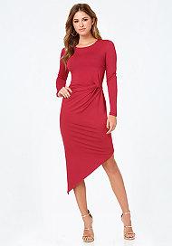 Bebe Asymmetric Hem Dress