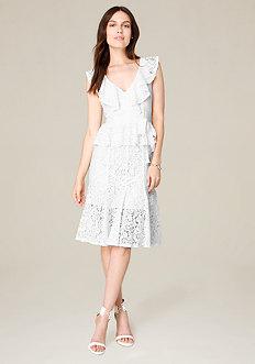 Bebe Jo Jo Ruffled Lace Dress