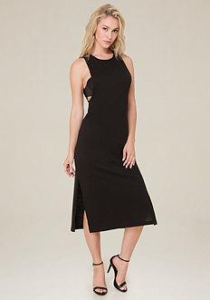 Bebe Slub Knit Midi Dress