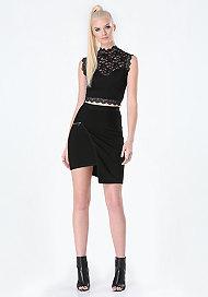 Bebe Angled Panel Bandage Skirt