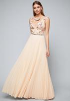 Bebe Georgi Pleated Gown