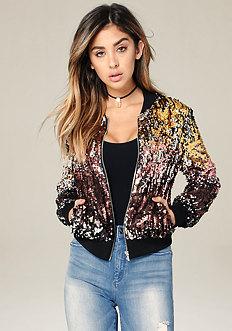 Bebe Colorful Sequin Jacket