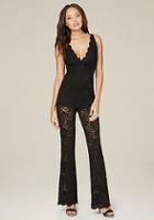 Bebe Jenny Scallop Lace Jumpsuit