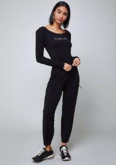 Bebe Logo Drawstring Jumpsuit