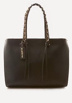 Bebe Chain Trim Handle Tote
