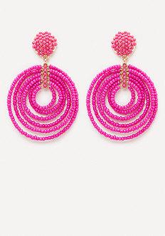 Bebe Beaded Circle Earrings