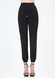 Bebe Braided Tie Jogger Pants
