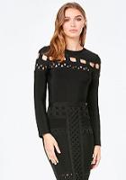 Bebe Open Detail Sweater Top