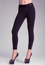Bebe Basic Ankle Zip Leggings