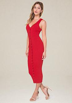 Bebe Mindy Button Maxi Dress