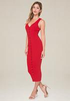 Bebe Mindy Button Maxi Dress