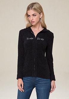 Bebe Logo Chenille Hoodie