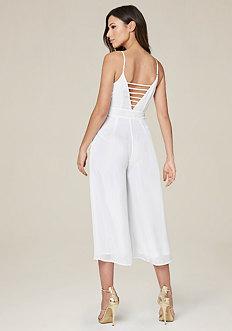 Bebe Strappy Back Crop Jumpsuit
