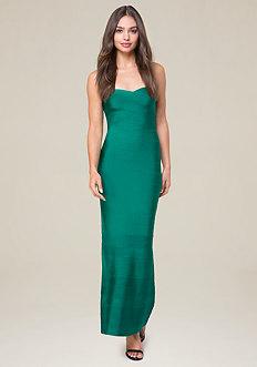 Bebe Strapless Bandage Gown