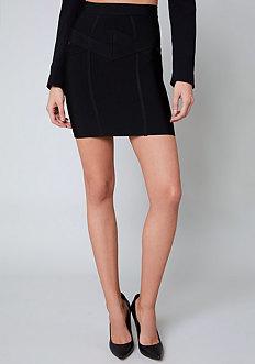 Bebe Micah Mesh Inset Skirt