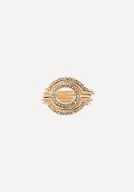 Bebe Crystal Stackable Ring Set